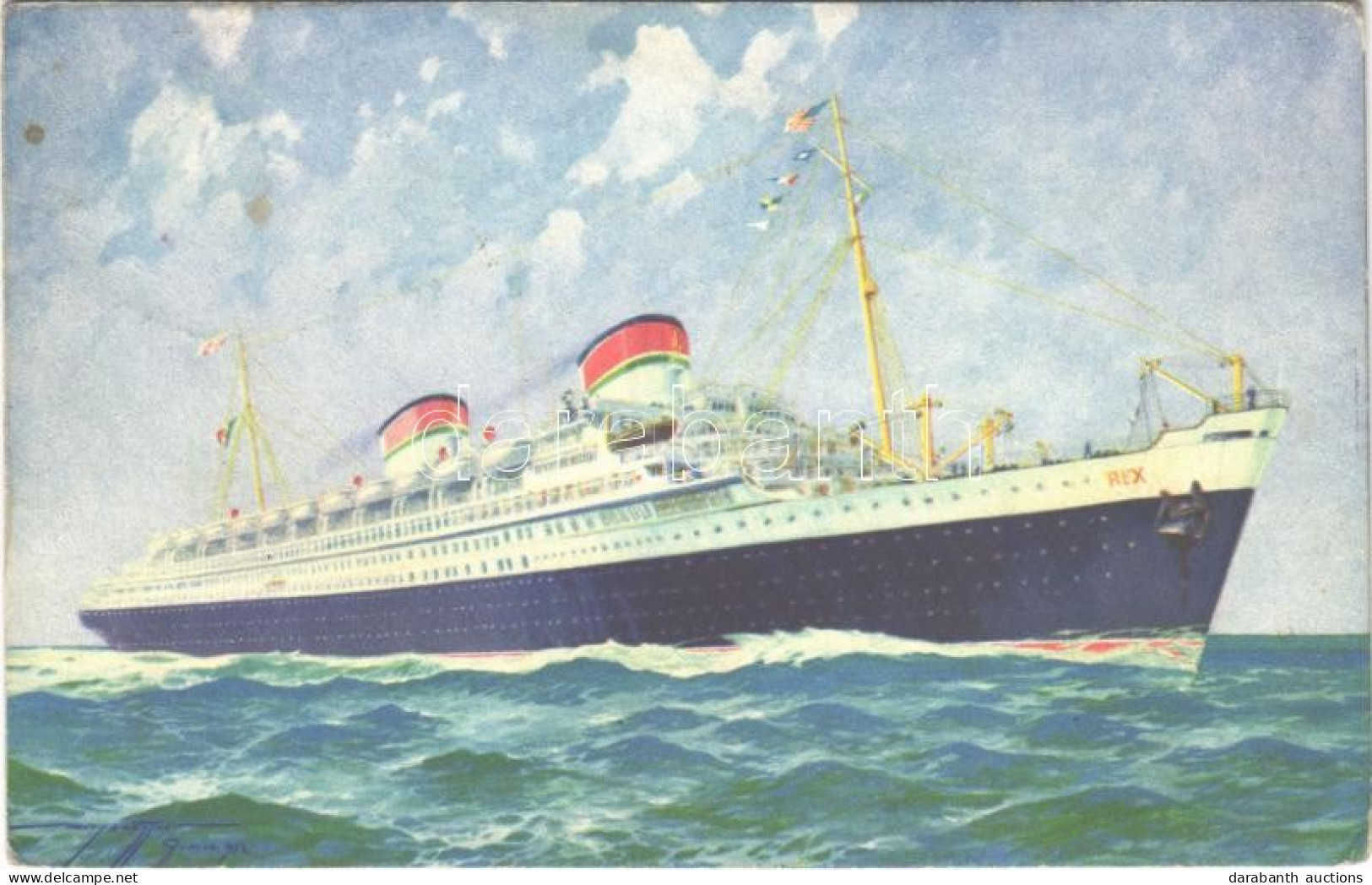 * T2/T3 1934 SS "REX" Italian Ocean Liner Steamship (fl) - Unclassified