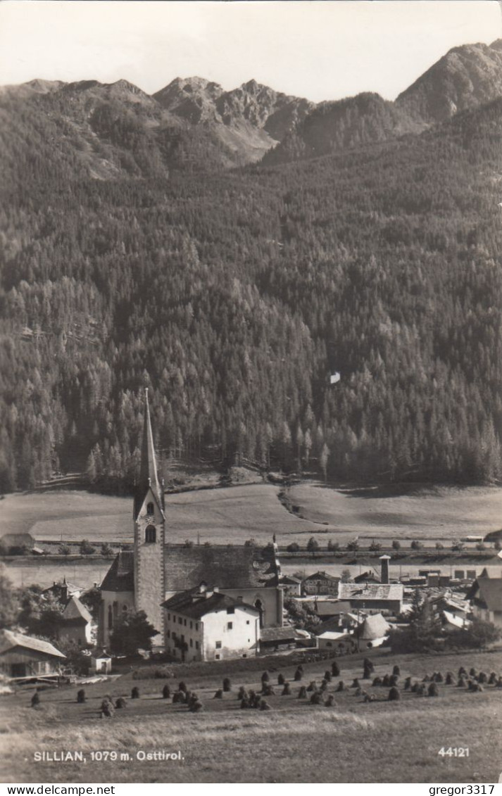 D7603) SILLIAN In Osttirol - Kirche Häuser Felder ALT! 1957 - Sillian