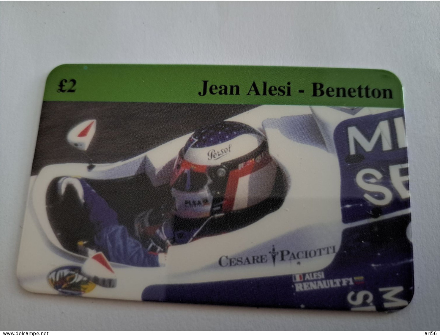 GREAT BRITAIN / 2 POUND  / RACE CAR/  JEAN ALESI - BENETTON     /    PREPAID CARD/ USED   **15716** - Collections