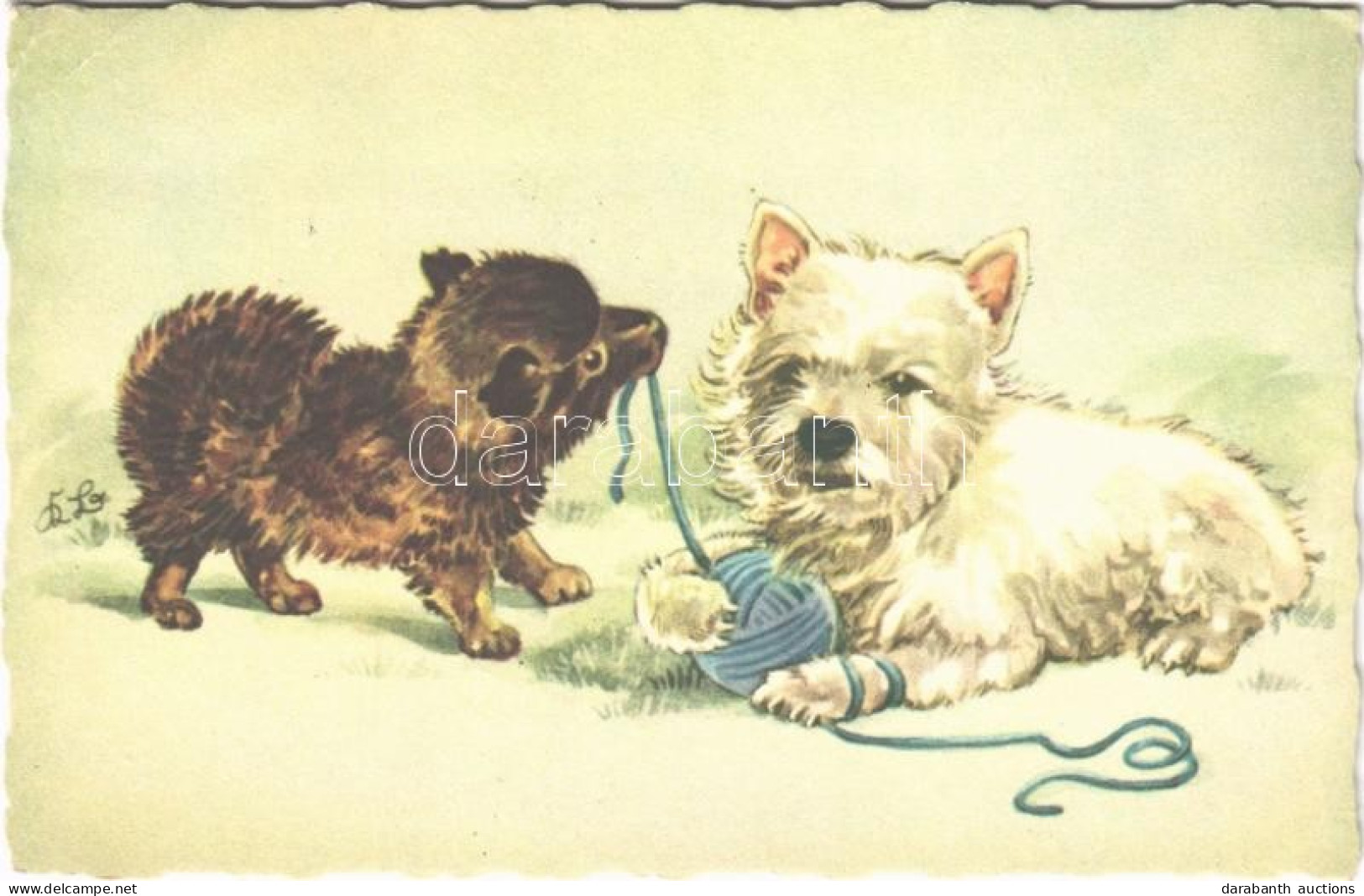 T2/T3 Dogs. Art Postcard (EK) - Zonder Classificatie