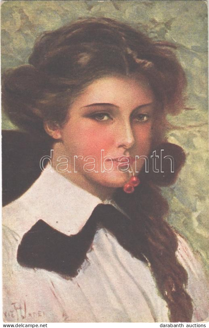 T2/T3 1915 Reife Kirschen / Cherry Ripe. Lady Art Postcard S: Underwood (EK) - Non Classificati