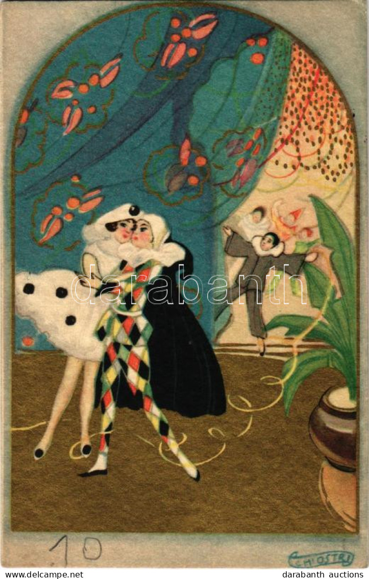 * T2/T3 Masquerade, Clown. Italian Art Postcard. Ballerini & Fratini 363. S: Chiostri (fa) - Ohne Zuordnung