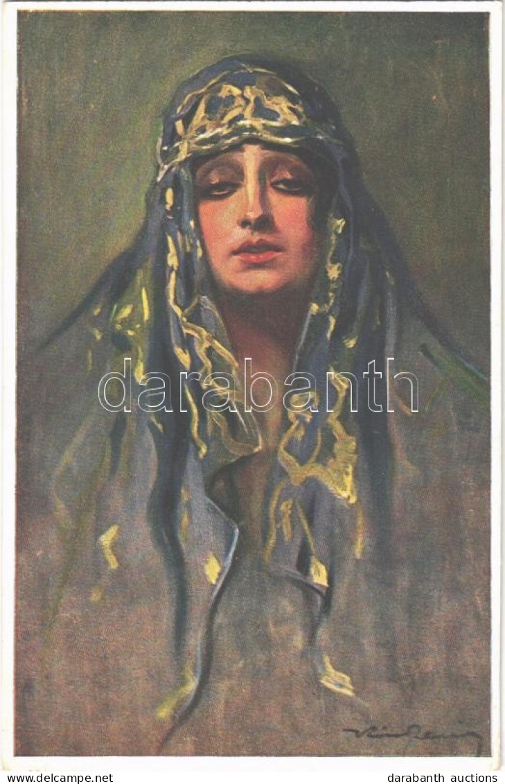 * T2 1920 Tanulmányfej. Magyar Rotophot Társaság No. 70. / Studienkopf / Hungarian Lady Art Postcard S: Kiss Rezső - Zonder Classificatie