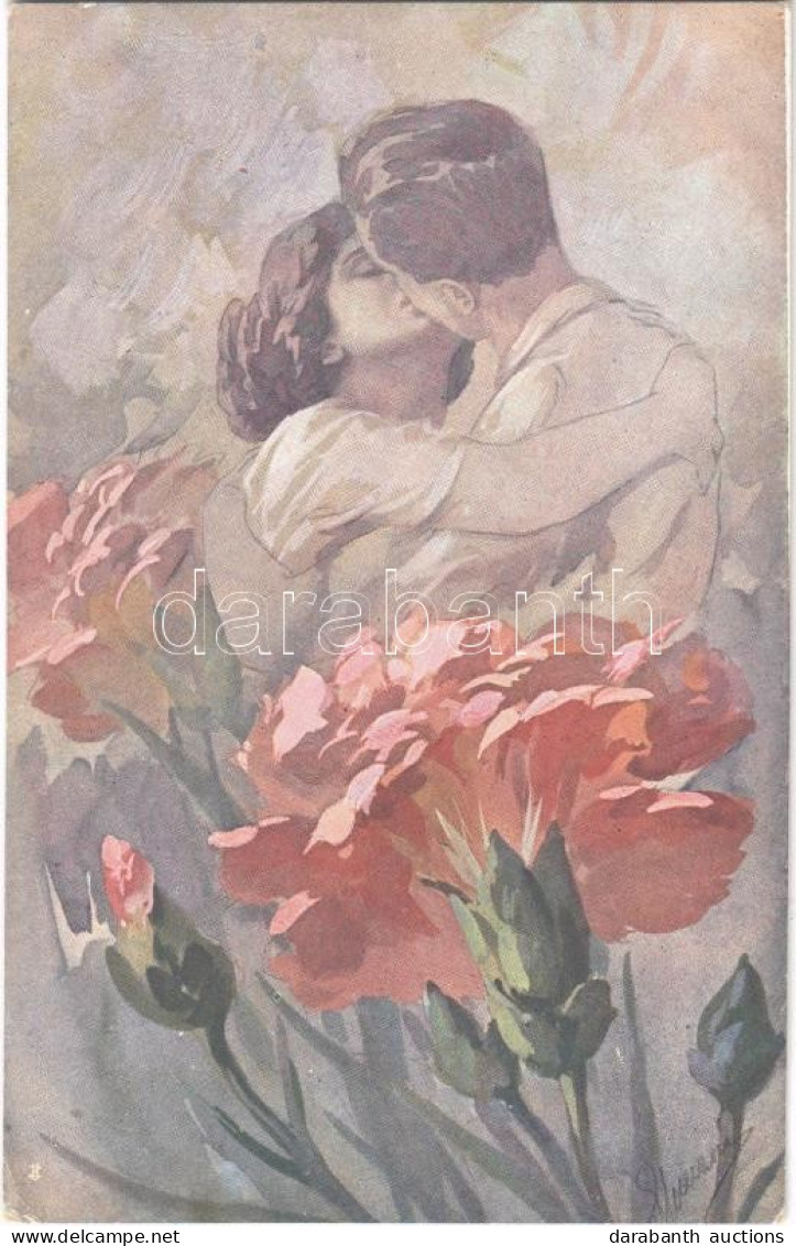 * T2/T3 1921 Romantic Couple. Lady Art Postcard. Serie 1042-6. Artist Signed (EK) - Unclassified