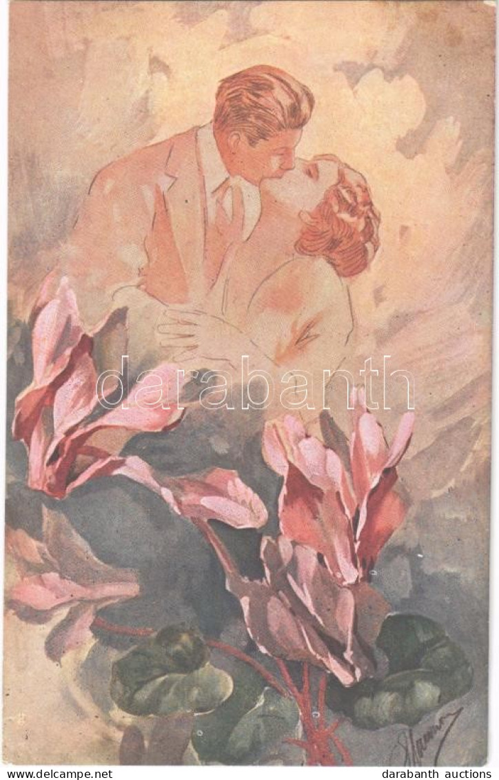 * T2/T3 1921 Romantic Couple. Lady Art Postcard. Serie 1042-3. Artist Signed (EK) - Unclassified