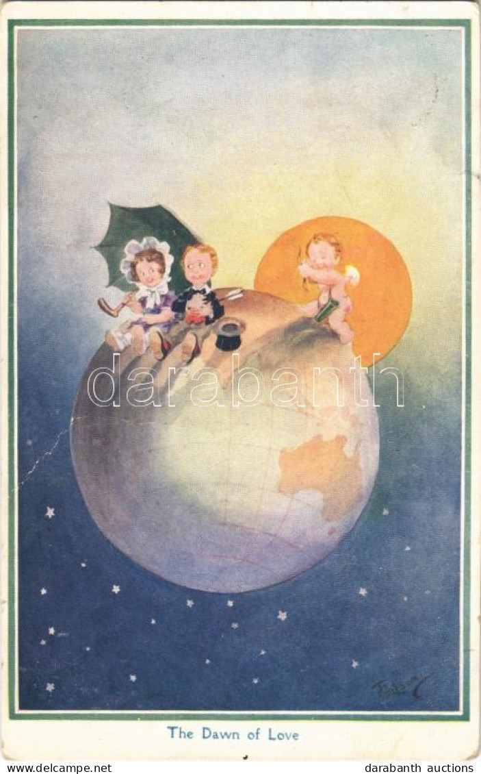 T2/T3 1913 The Dawn Of Love. Children Romantic Art Postcard S: Gilson (gyűrődés / Crease) - Sin Clasificación