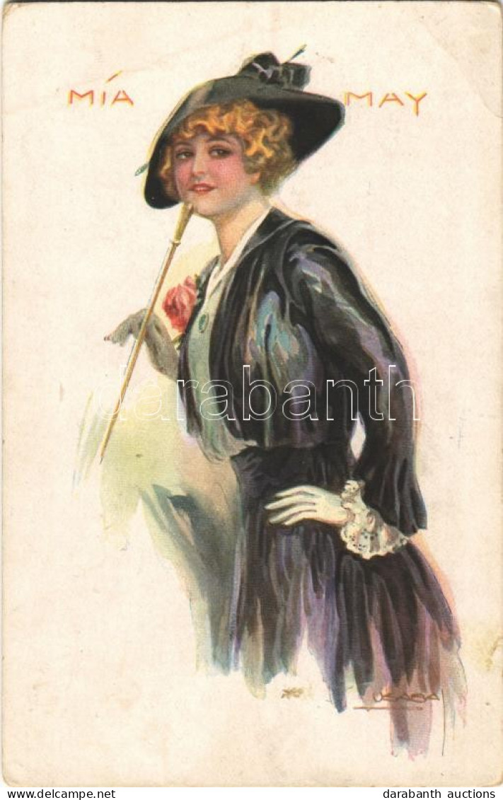 T3 1918 Mia May / Italian Lady Art Postcard. "ERKAL" No. 335/6. S: Usabal (EB) - Non Classés