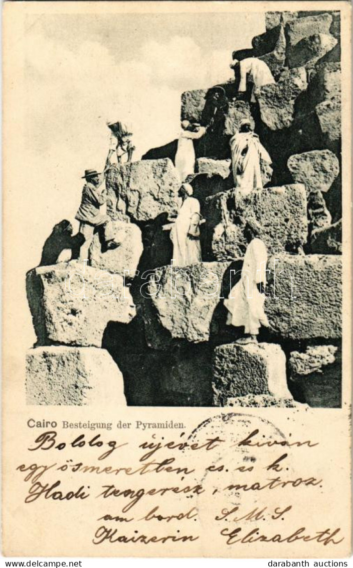 * T2/T3 1899 (Vorläufer) Kairó, Piramisok Megmászása Egyiptomban / Cairo, Besteigung Der Pyramiden / Climbing The Pyrami - Non Classés