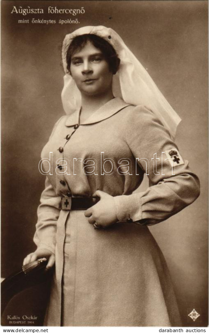 ** T3 Auguszta Főhercegnő, Mint önkéntes ápolónő. Kallós Oszkár Felvétele / Princess Auguste Of Bavaria As A Volunteer N - Unclassified