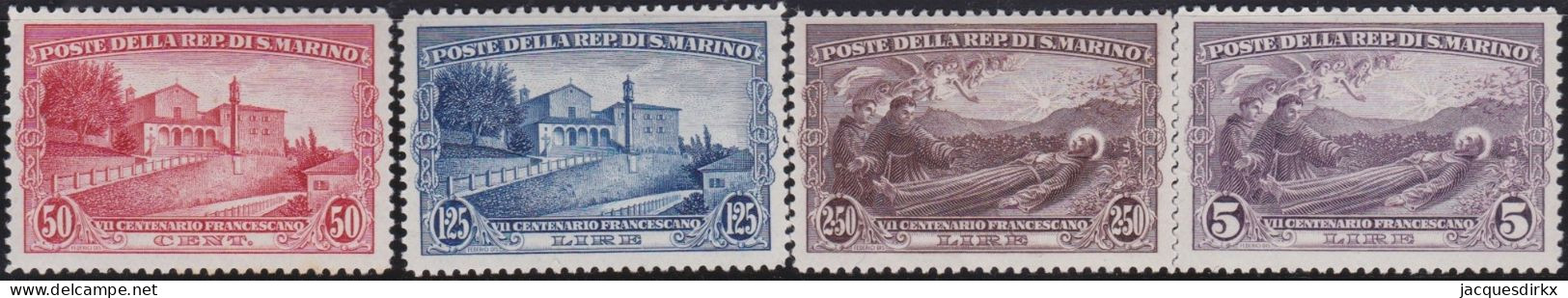 San Marino    .  Y&T   .     137/140    .    *   .   Mint-hinged - Neufs