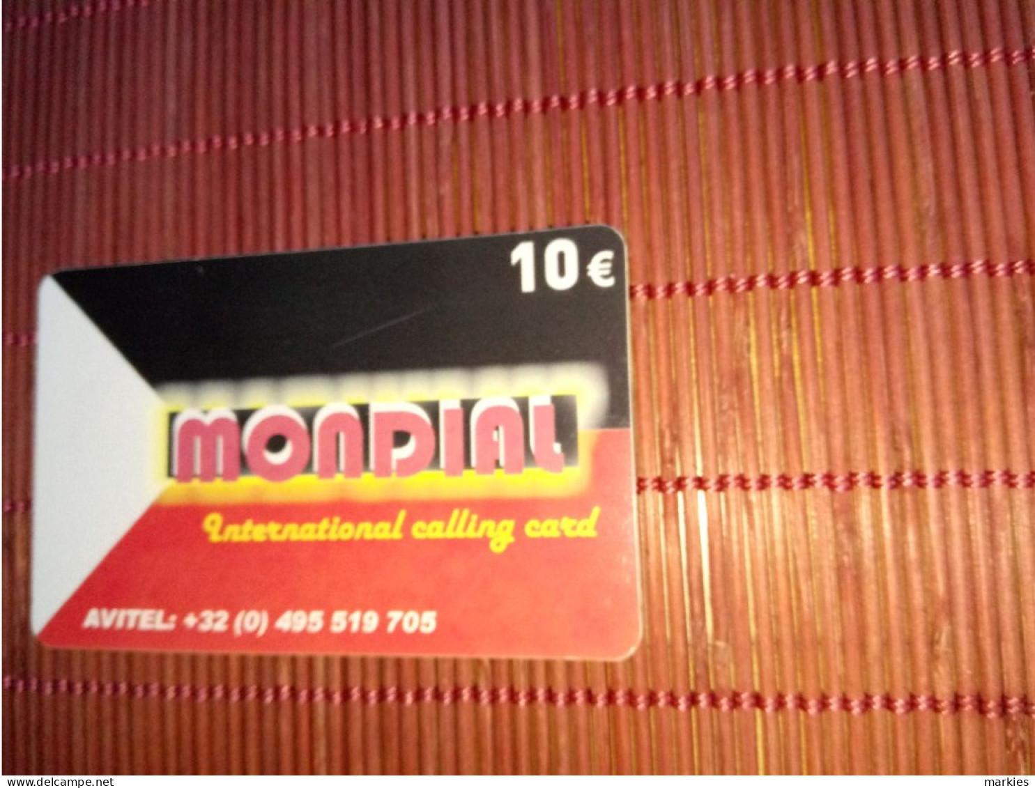 Prepaidcard Mondial Belgium 10 Euro Used  Rare - [2] Prepaid & Refill Cards