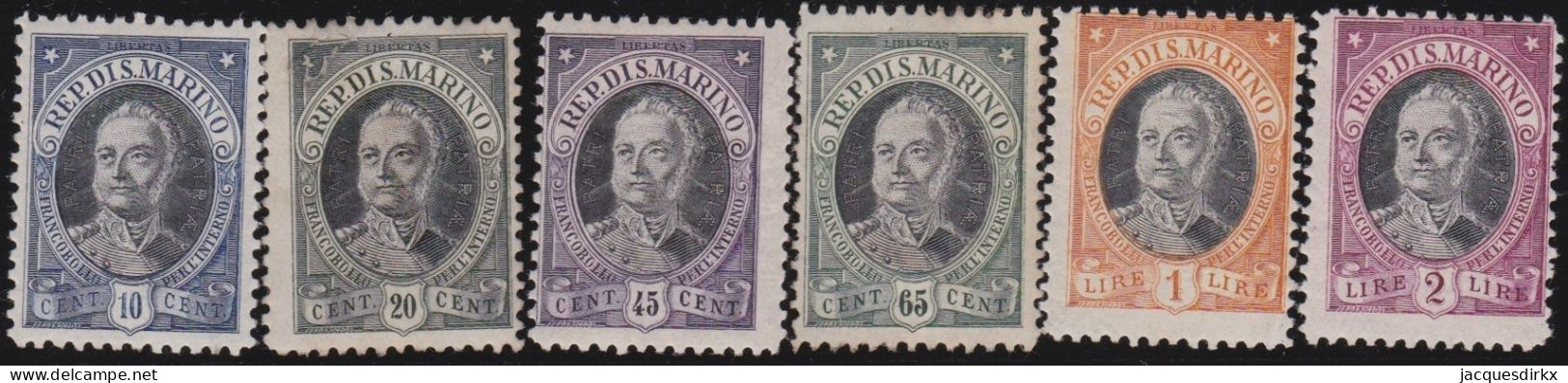 San Marino    .  Y&T   .     122/127    .    *   .   Mint-hinged - Unused Stamps