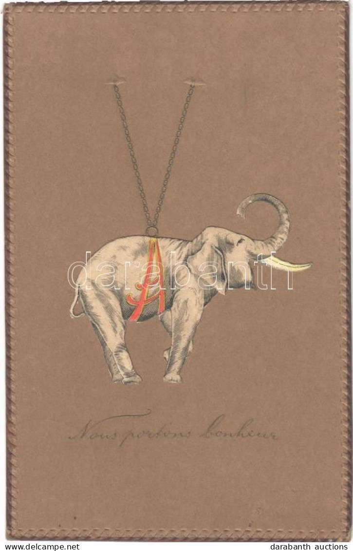 T2 1906 Nous Portons Bonheur / French Necklace Style Emb. Litho Greeting Card - Sin Clasificación