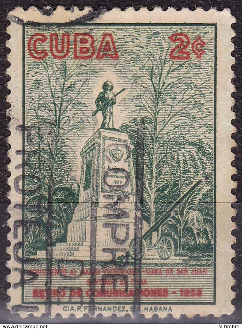 Cuba YT 525 Mi 654 Année 1960 (Used °) Monument Patriotique, à Santiago De Cuba - Statue - Arme - Canon - Gebraucht