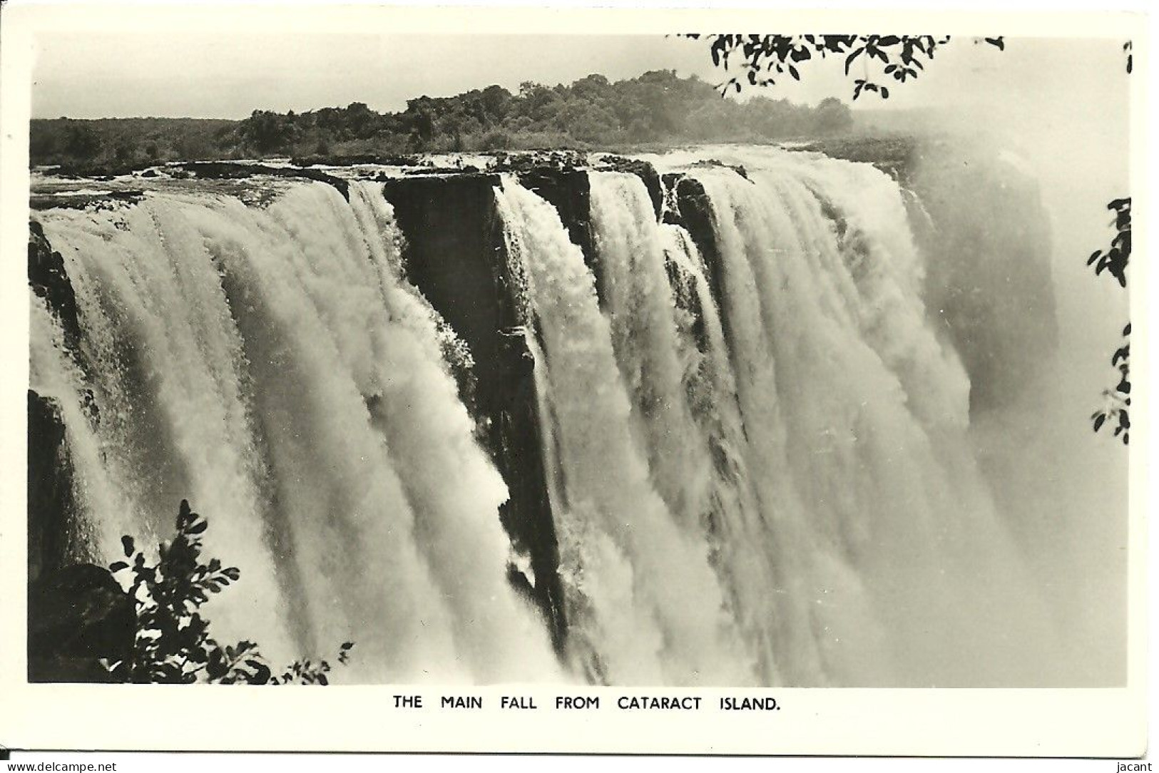 Zambie - Zimbawe - Victoria Falls - Main Fall From Cataract Island - Zambia