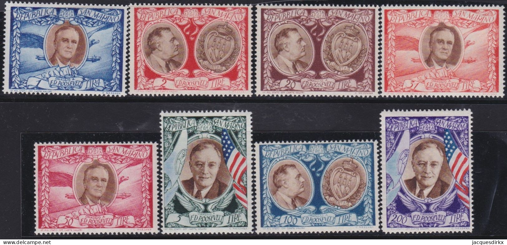 San Marino    .  Y&T   .     PA  53/60       .    *      .   Mint-hinged - Poste Aérienne