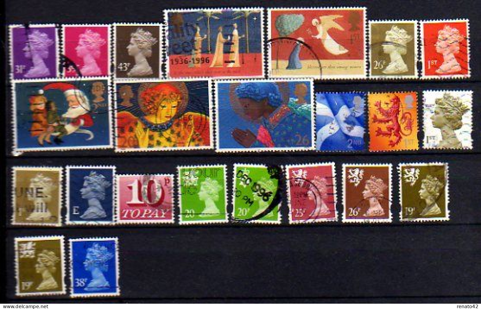 BON Lot 108 TIMBRES OBLITERES GRANDE-BRETAGNE - Collections