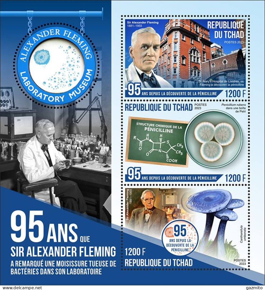 Tchad 2023, Penicillin, Fleming, Mushrooms, BF - Pharmacie