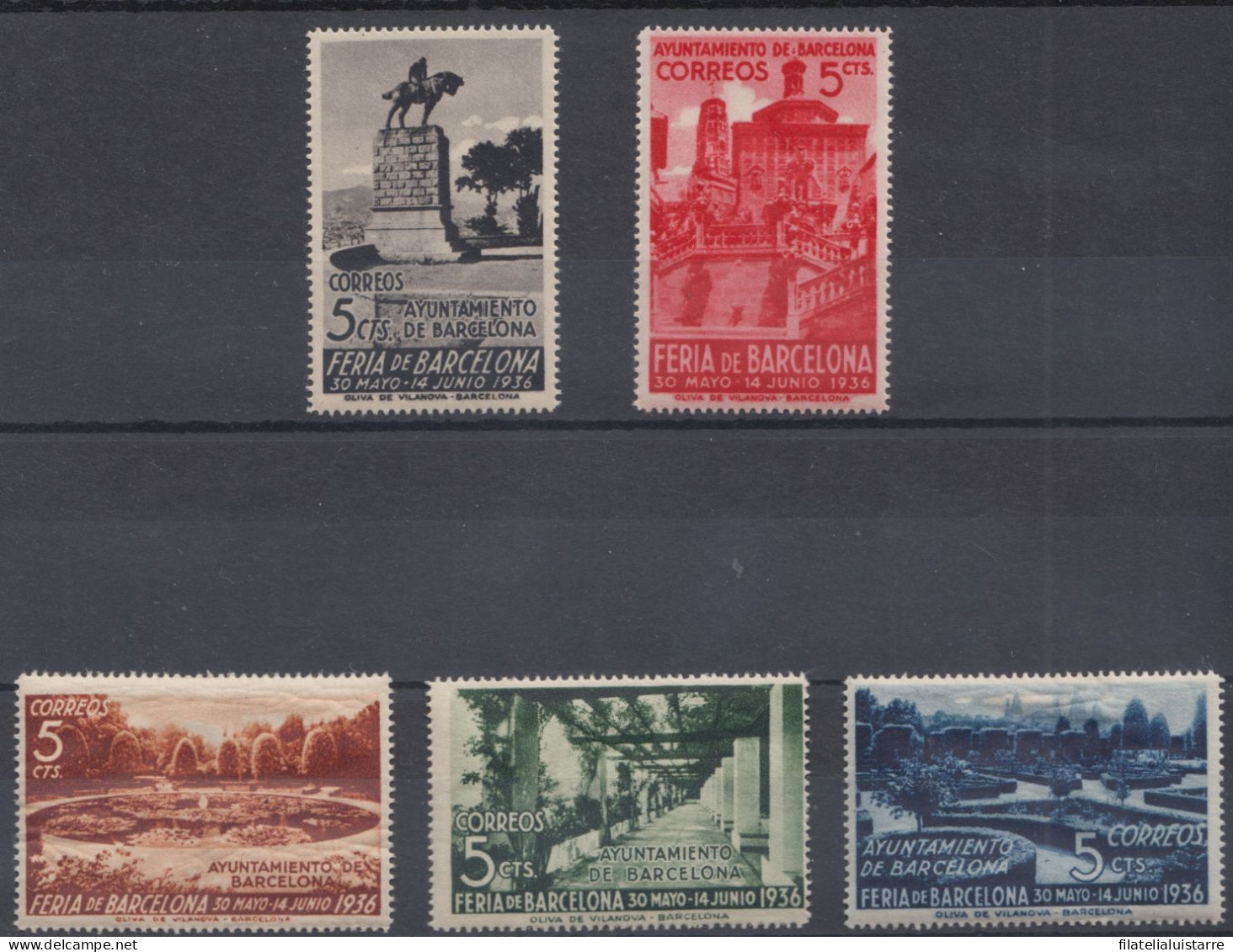 AYUNTAMIENTO DE BARCELONA ** 14/18 SERIE COMPLETA - AÑO 1936 - LUJO - MNH - Barcelona