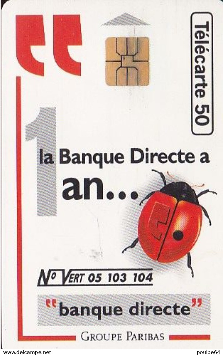 F586 - 08/1995 - BANQUE DIRECTE - 50 SO3 - (verso : N° Impacts Deux Lignes - 2ème Ligne Vers La Gauche Sous A) - 1995