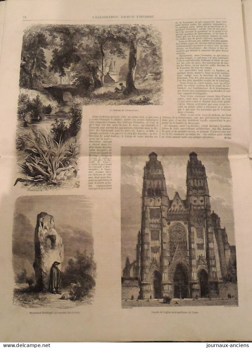 1855 TOULON BÉNÉDICTION DU POPE - LAVAL VIADUC DE LA MAYENNE - LA TOURAINE ( TOURS CHENONCEAUX CHINON ) - SEBASTOPOL