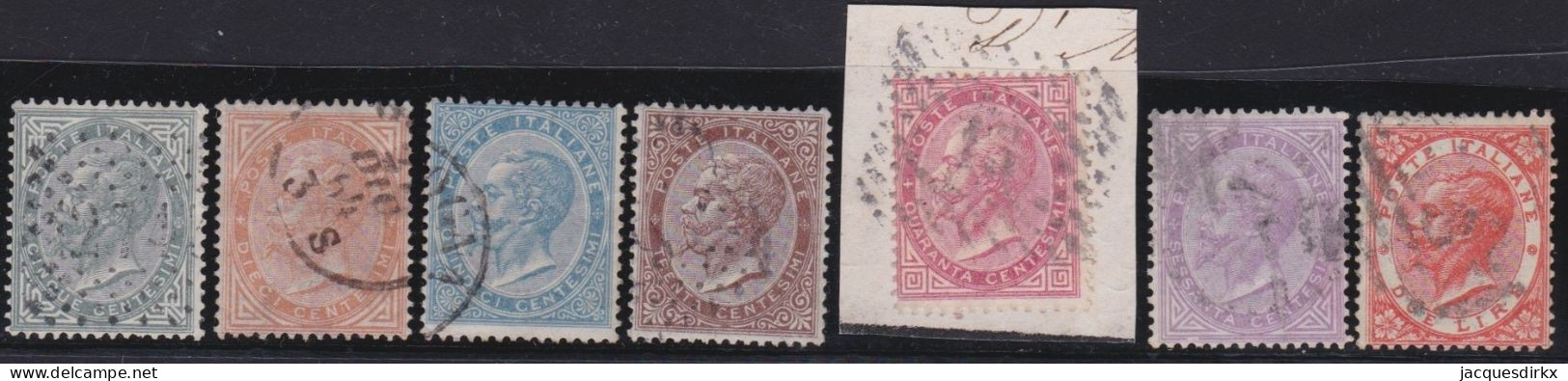 Italy   .  Y&T   .     7 Stamps    .    O       .   Cancelled - Usados
