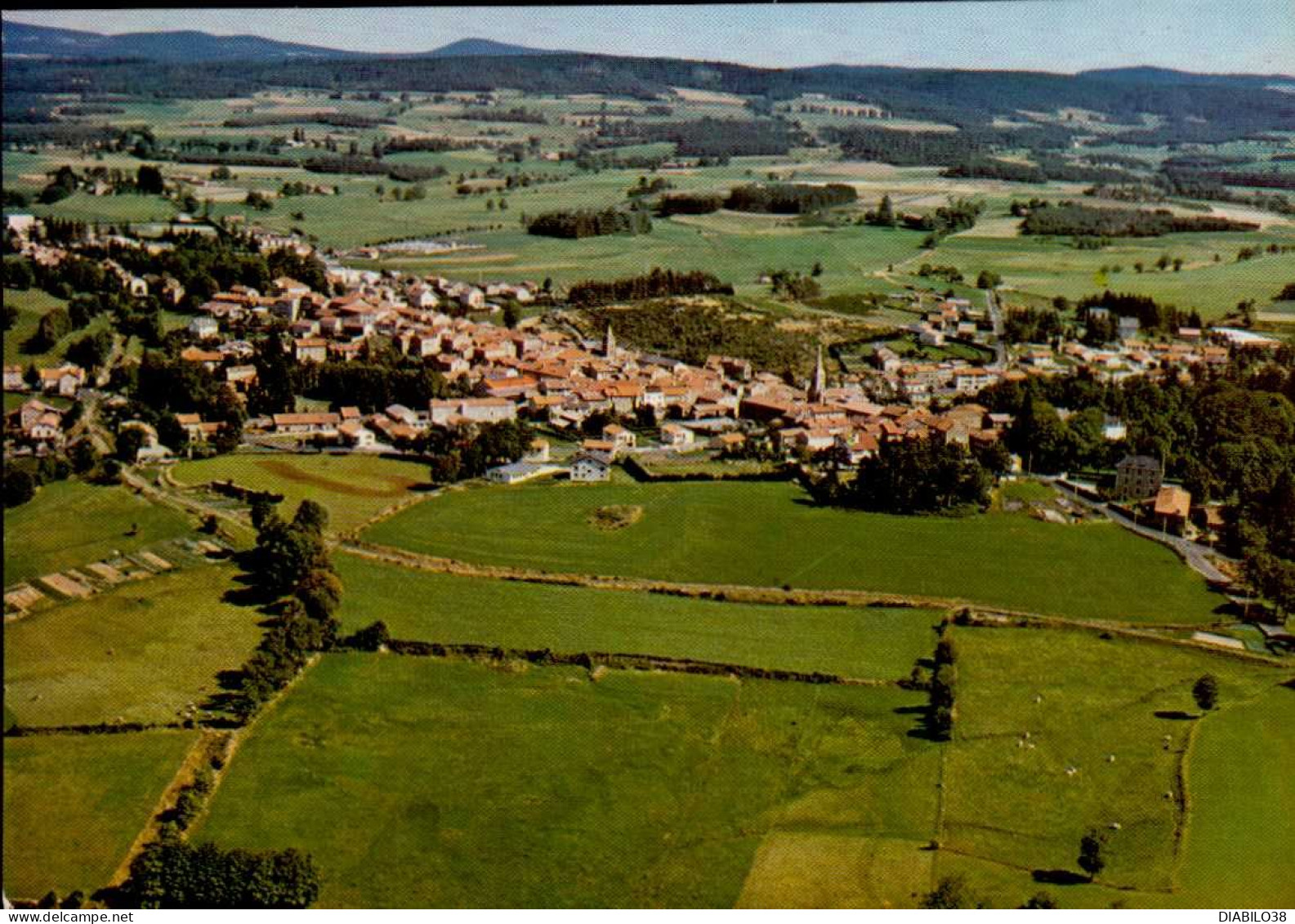 MONTFAUCON   ( HAUTE LOIRE )  VUE GENERALE AERIENNE - Montfaucon En Velay