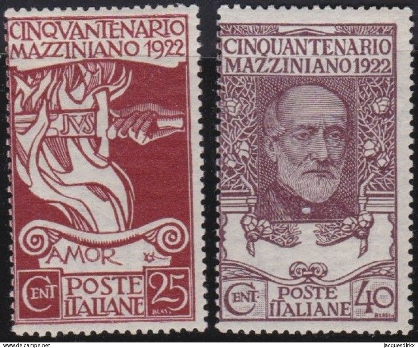 Italy   .  Y&T   .     121/122     .    *       .  Mint-hinged - Ungebraucht