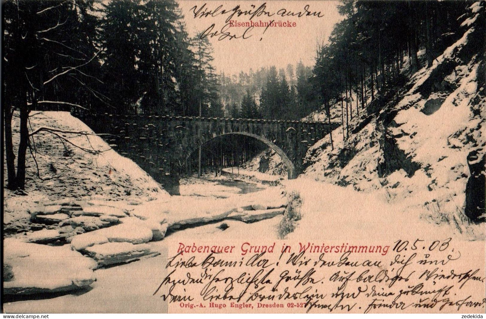 G6784 - TOP Rabenau - Eisenbahnbrücke Rabenauer Grund - Hugo Engler - Freital