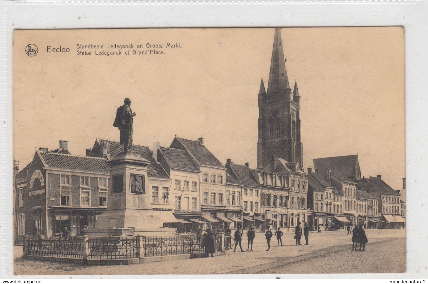 Eecloo. Standbeeld Ledeganck En Groote Markt. * - Eeklo