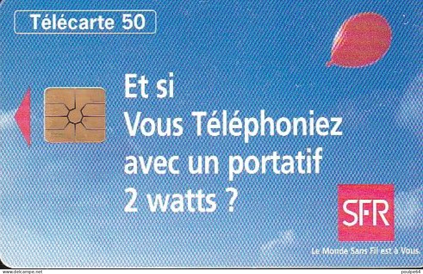 F590 - 09/1995 - SFR " Portatif 2 Watts " - 50 GEM -  - (verso : N° Deux Lignes En Haut) - 1995