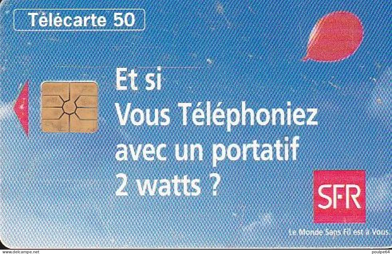 F590 - 09/1995 - SFR " Portatif 2 Watts " - 50 GEM -  - (verso : N° Deux Lignes Au Milieu) - 1995