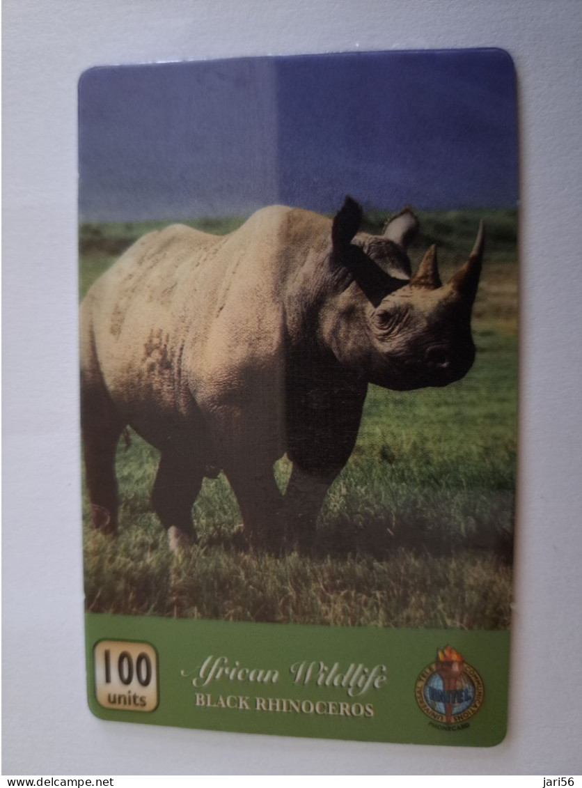 GREAT BRETAGNE/ PREPAID/ 100 UNITS / UNIVERSAL CARDS / AFRICAN WILDLIFE/ BLACK RHINOCEROS       /  **15734 ** - BT Emissions Etrangères