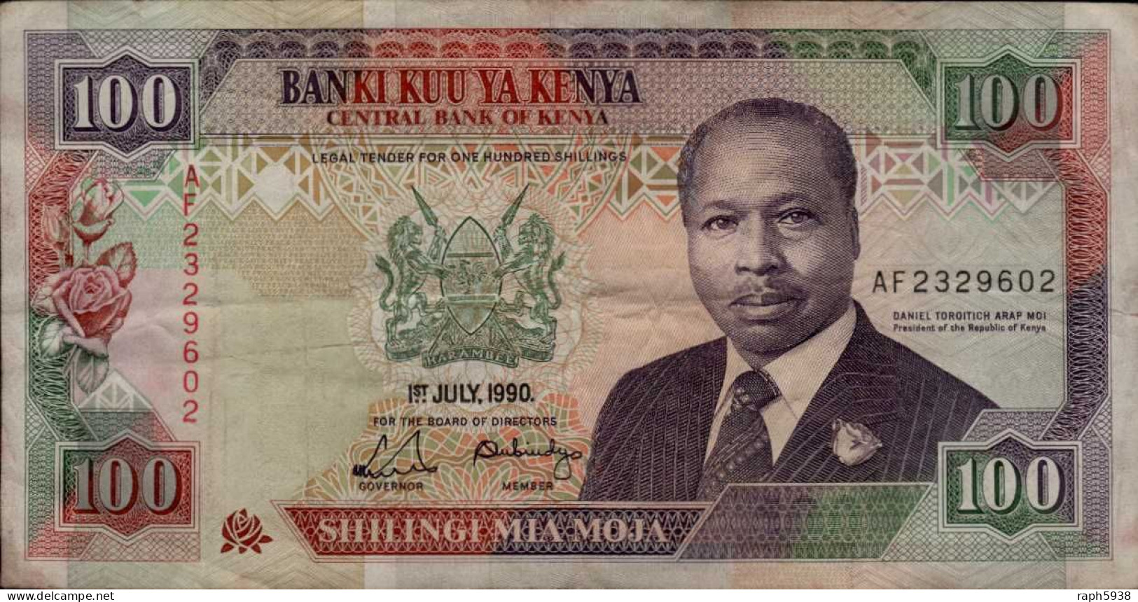 BILLET   100  Shillings  KENYA  1990  TB - Kenia