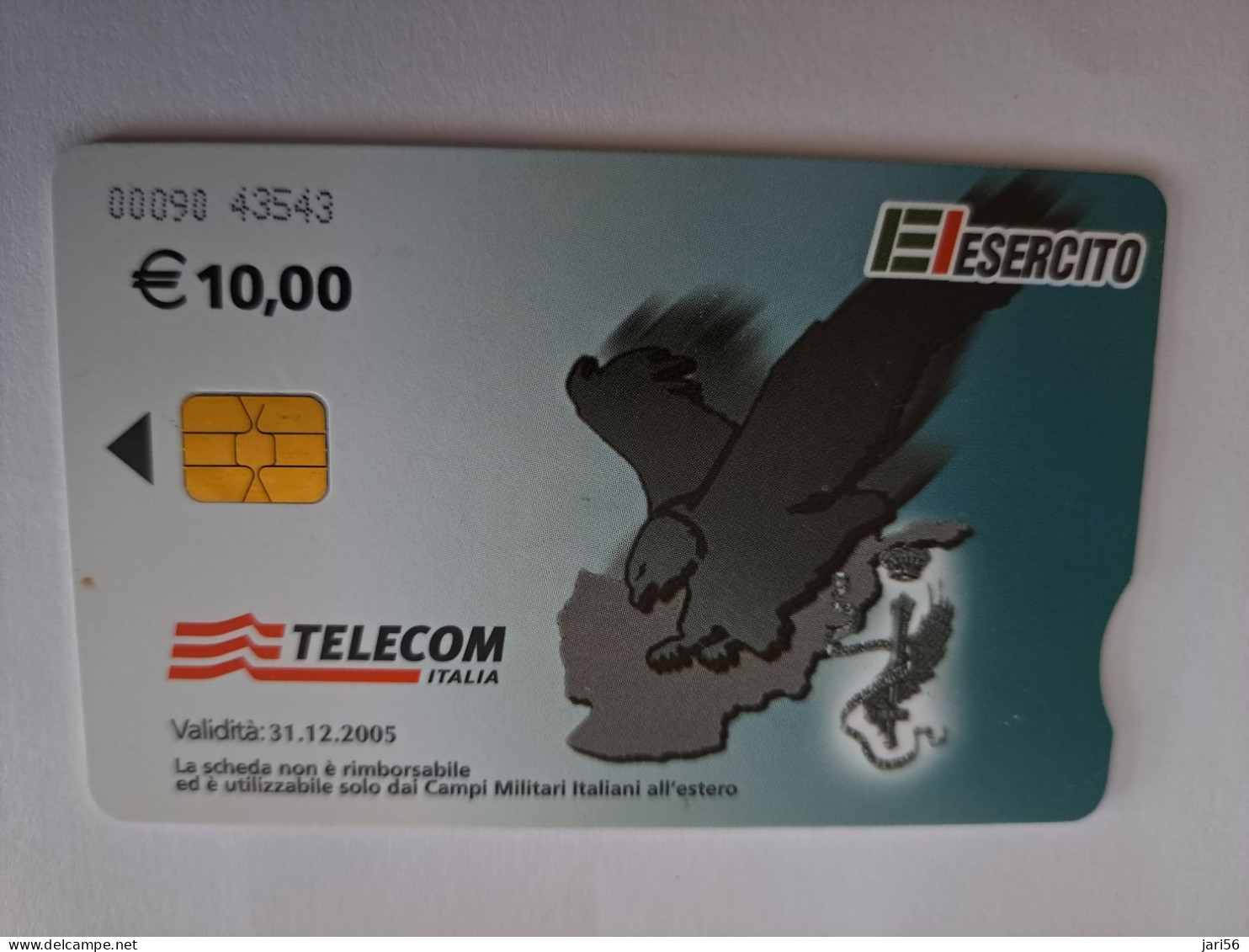 ITALIA CHIPCARD € 10,00 / ELESERCITO/ PEACE PIGEON/ MILITAIRI -  ITALIA     USED   ** 15737** - Pubbliche Ordinarie