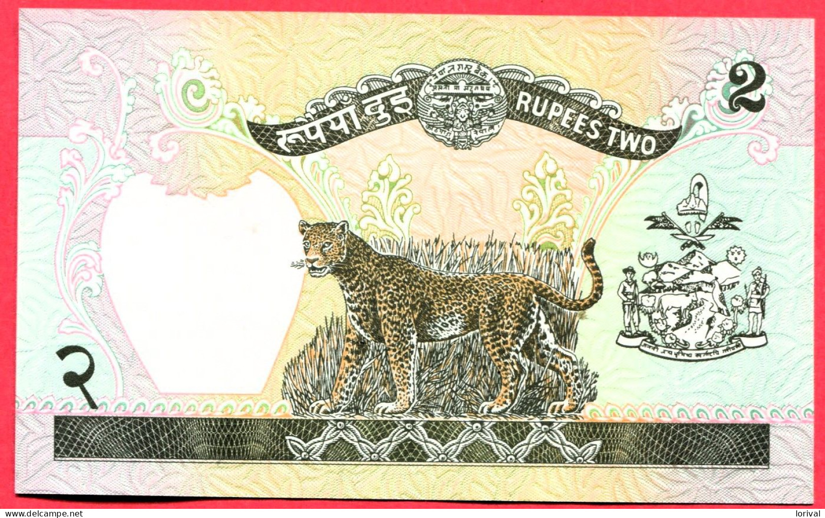 2 Roupies Neuf 3 Euros - Nepal