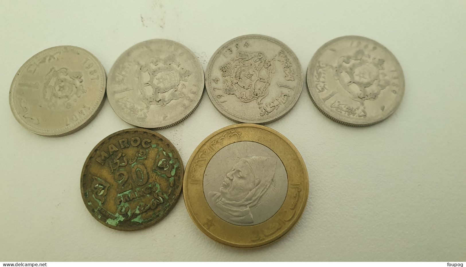 LOT DE 6 PIECES MAROCAINES DIRHAM - Kiloware - Münzen