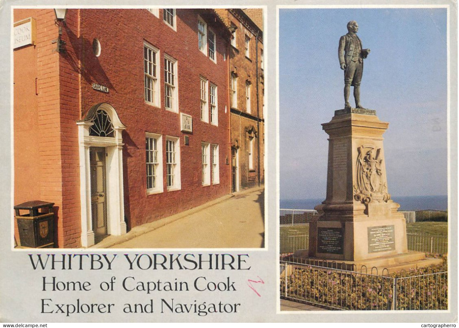 Postcard United Kingdom England Whitby Yorkshire Captain Cook House - York