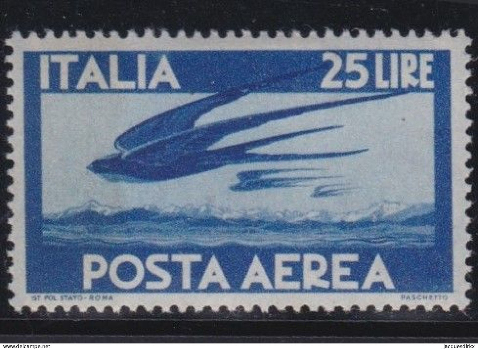 Italy   .  Y&T   .     PA  118    .   *       .   Mint-hinged - Luftpost