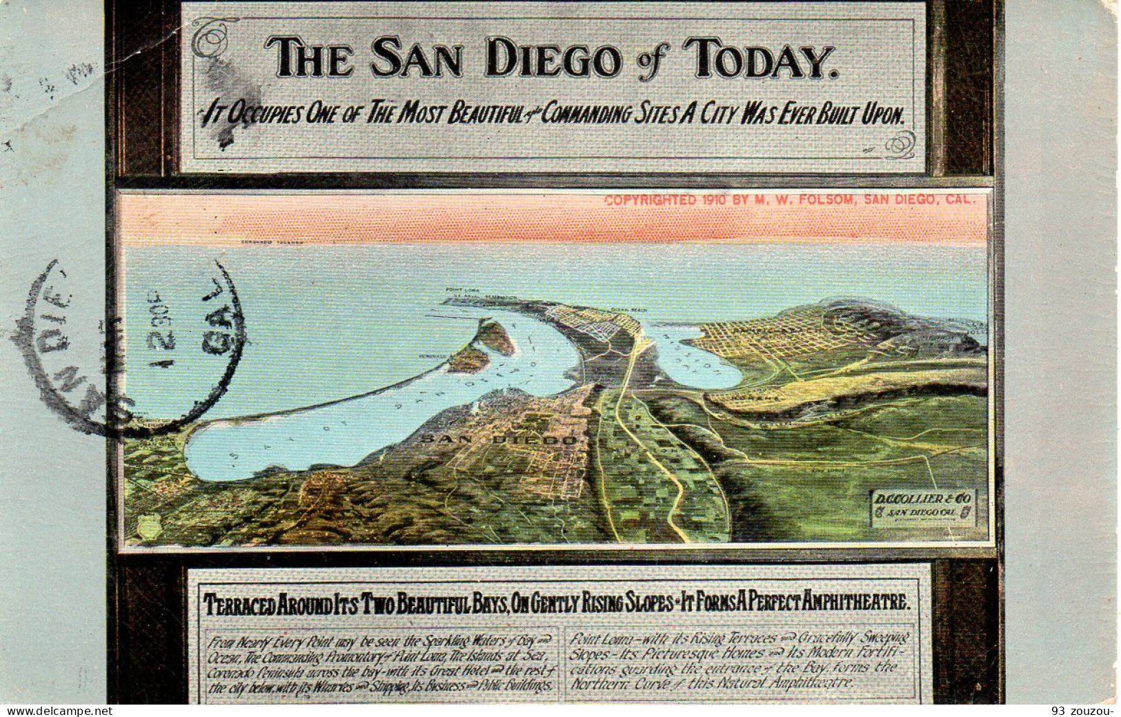 SAN DIEGO . The San Diego Of Today.  .carte Rare  Et Vierge. Cornée Sur Le Coin De  Gauche - San Diego