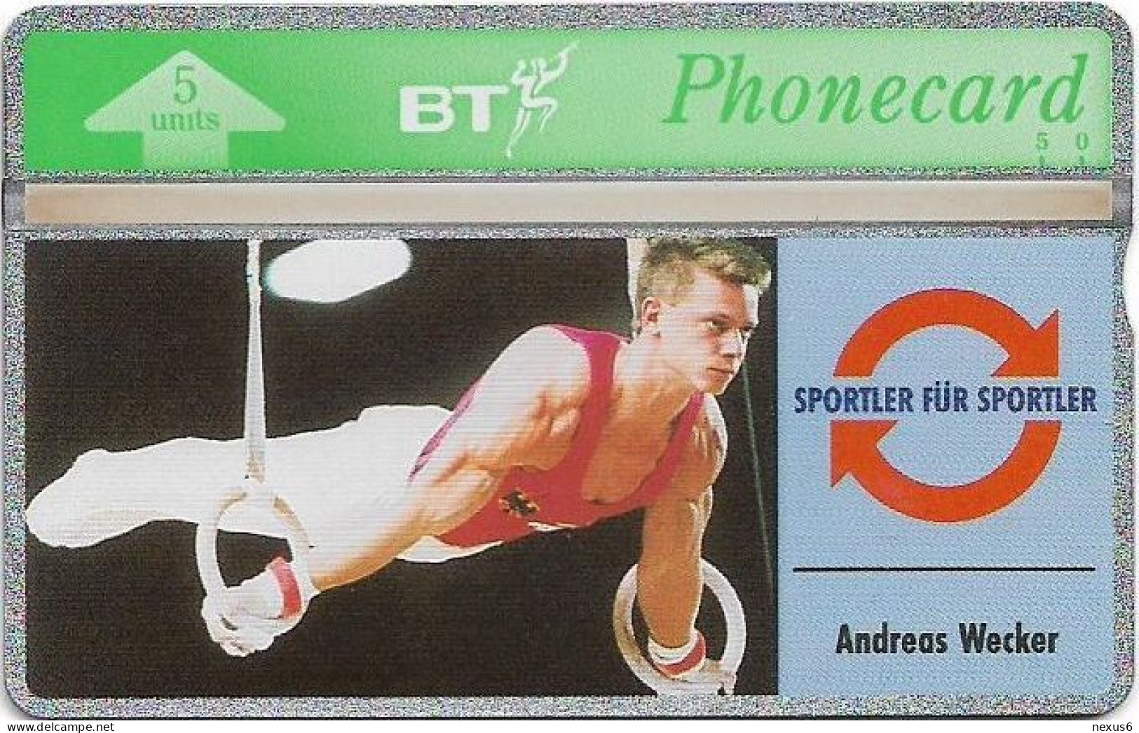UK - BT - L&G - BTO-051 - Sports Series #6, Andreas Wecker - 308G - 1993, 5U, 5.000ex, Mint - BT Emissions Etrangères