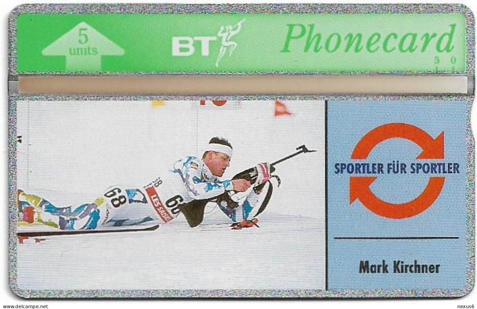 UK - BT - L&G - BTO-052 - Sports Series #7, Mark Kirchner - 308G - 1993, 5U, 5.000ex, Mint - BT Übersee