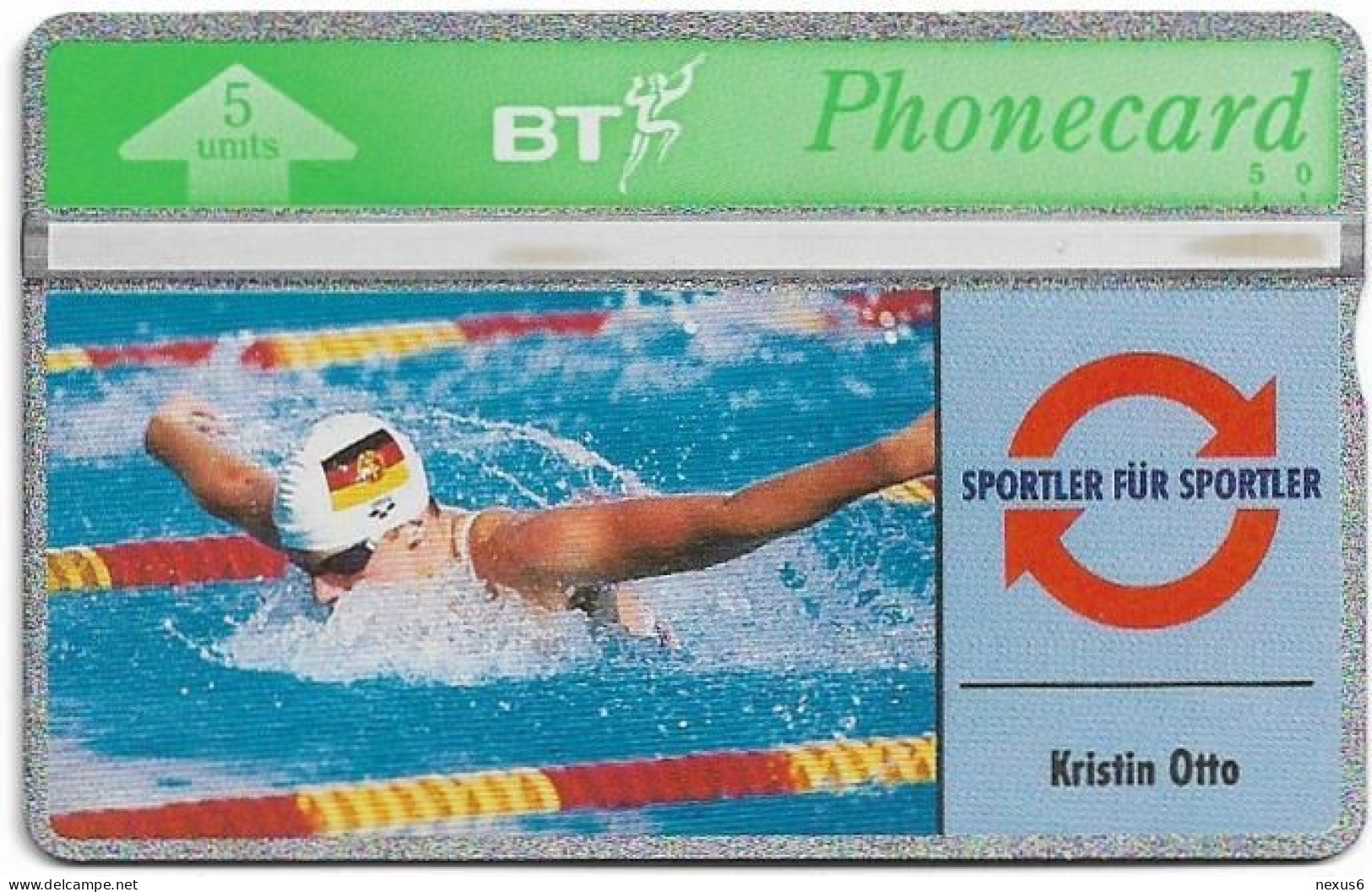 UK - BT - L&G - BTO-054 - Sports Series #9, Kristin Otto - 308G - 1993, 5U, 5.000ex, Mint - BT Emissioni Straniere