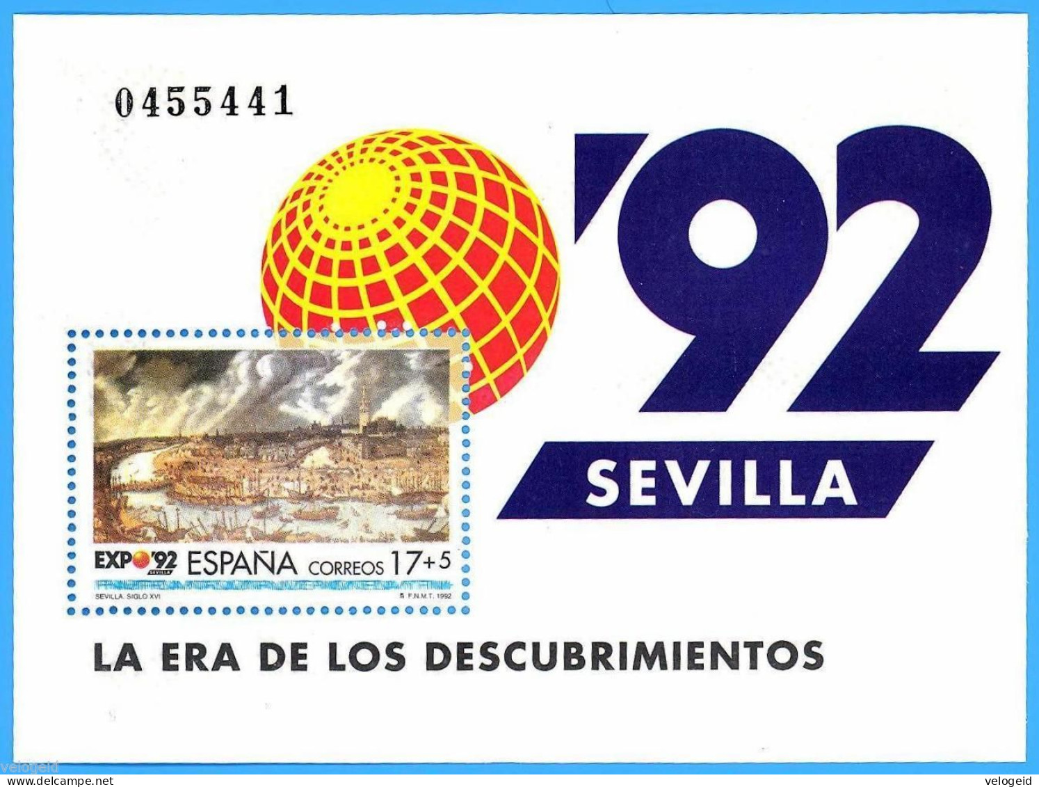 España. Spain. 1992. HB. Exposicion Universal. EXPO '92. Sevilla. La Era De Los Descubrimientois - 1992 – Sevilla (Spanje)