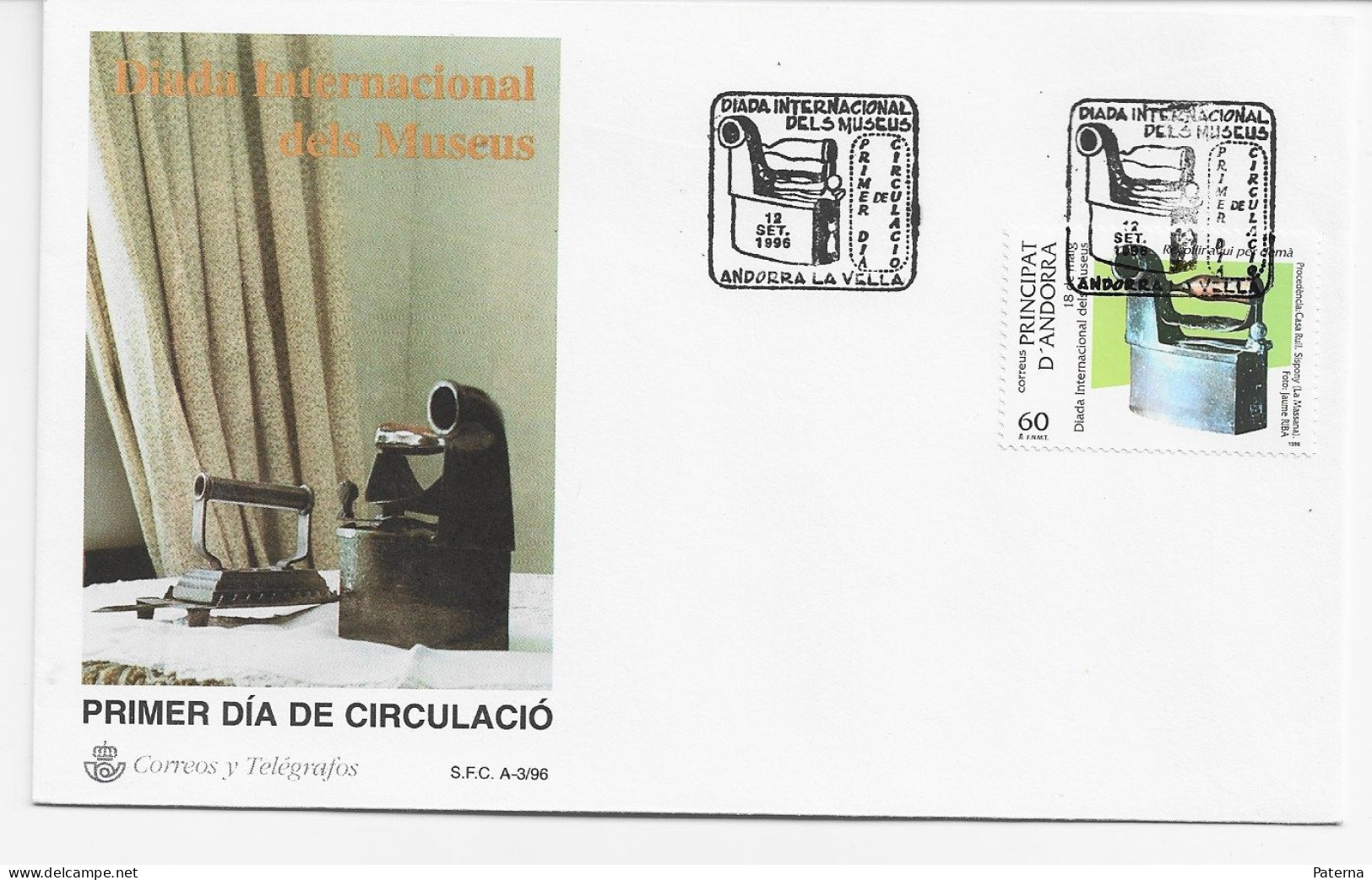 3828 FDC Andorra La Vella 1996, Diada Internacional Dels  Museus - Storia Postale