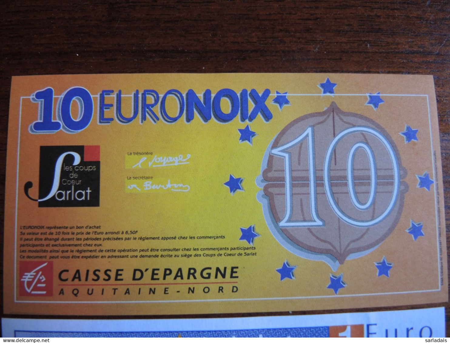 2 Billets Euros Précurseurs-sarlat-dordogne-euronoix-europérigord 1997 - 10 Euro