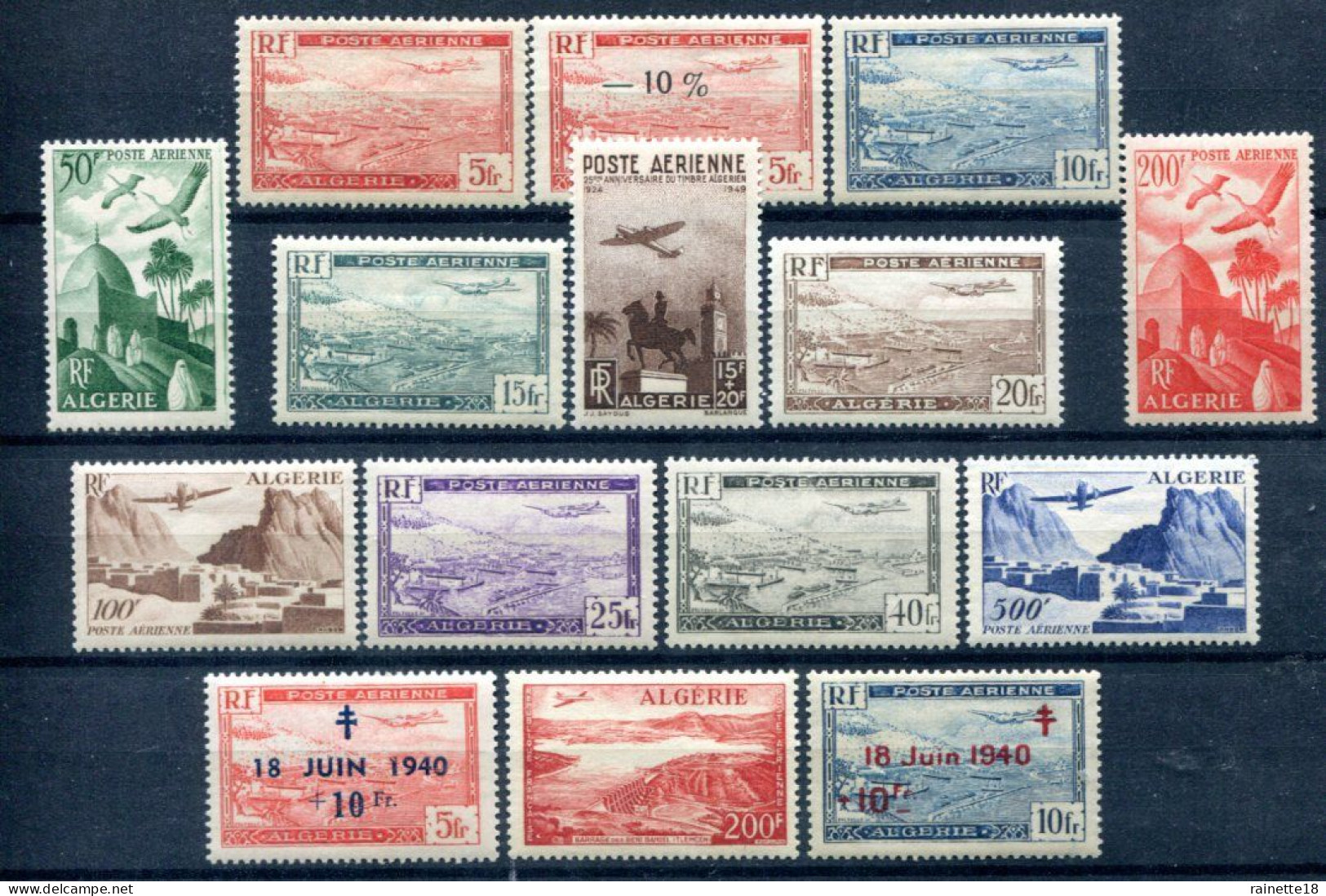 Algérie            PA  1/14 **    Complet - Airmail