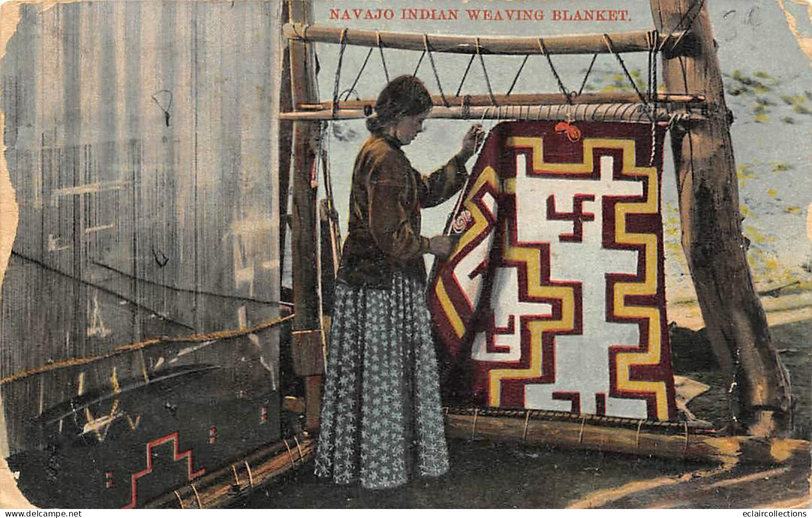 U S A      Arizona  State     Navajo Indian Weaving  Blancket          (voir Scan) - Sonstige & Ohne Zuordnung