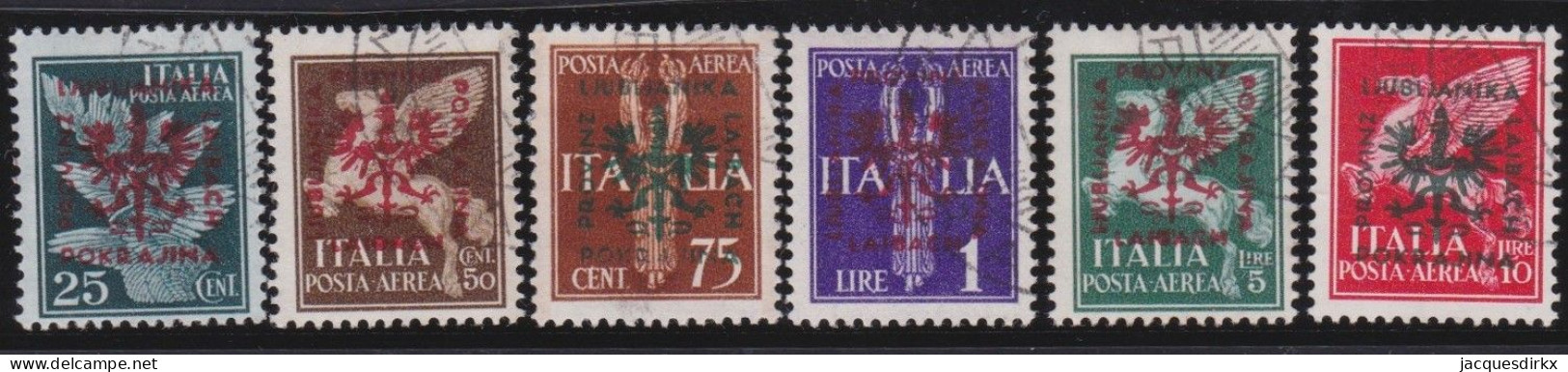 Italy_    .  Y&T   .     6 Stamps       .   O       .    Cancelled - Usados