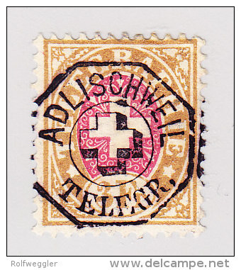 Heimat ZH ADLISCHWEIL TELEGR. Vollstempel Auf Telegraphen Marken 3Fr. 1881 #18 - Telegraph